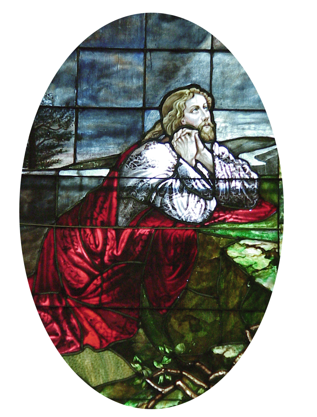 Stained glass oval