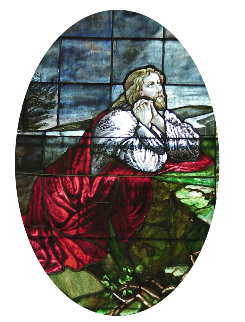 Stained glass oval
